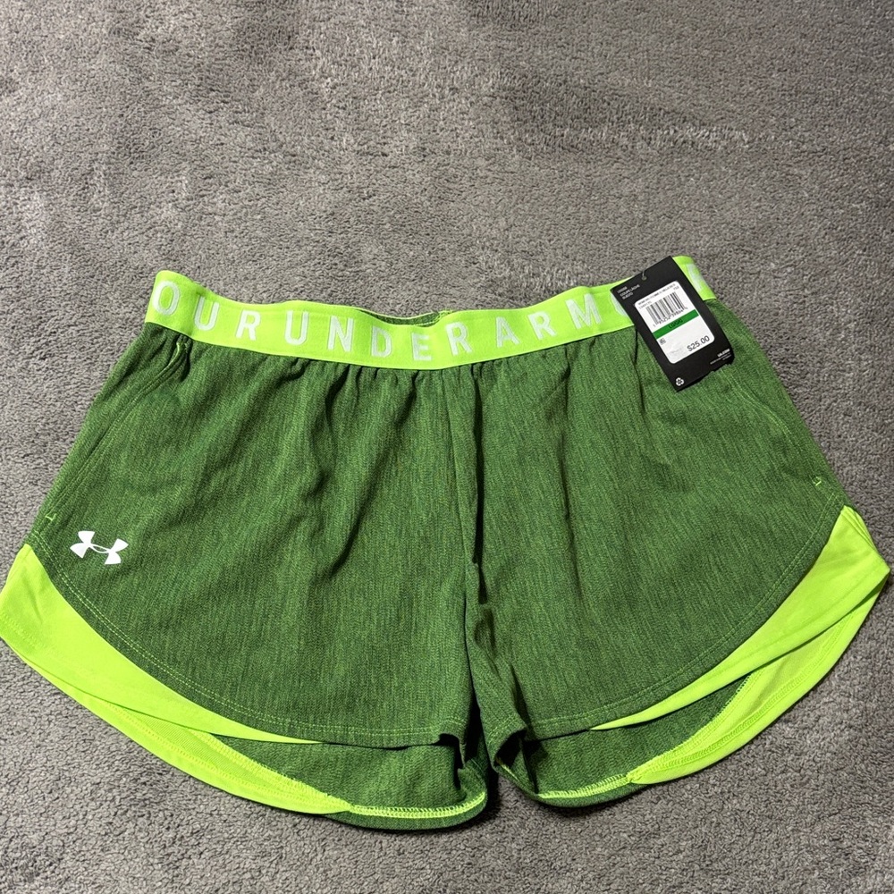 Under Armour Women's Vibrant Green Athletic Shorts